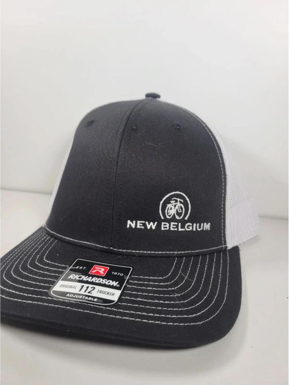 Richardson New Belgium Snap Back Trucker Hat. Black & White